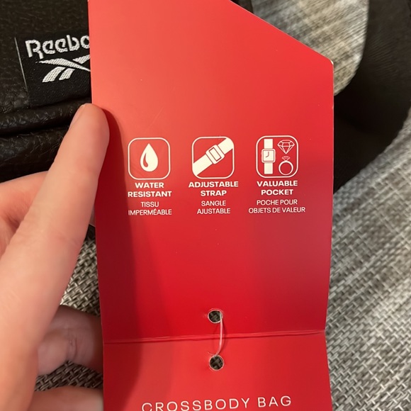 Black Reebok Crossbody Purse With Rainbow Zipper - Picture 8 of 8